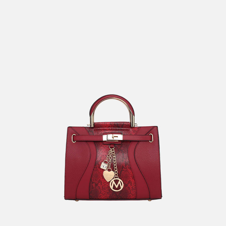 MKF Collection By Mia K Cassia Snake Embossed Satchel Bag