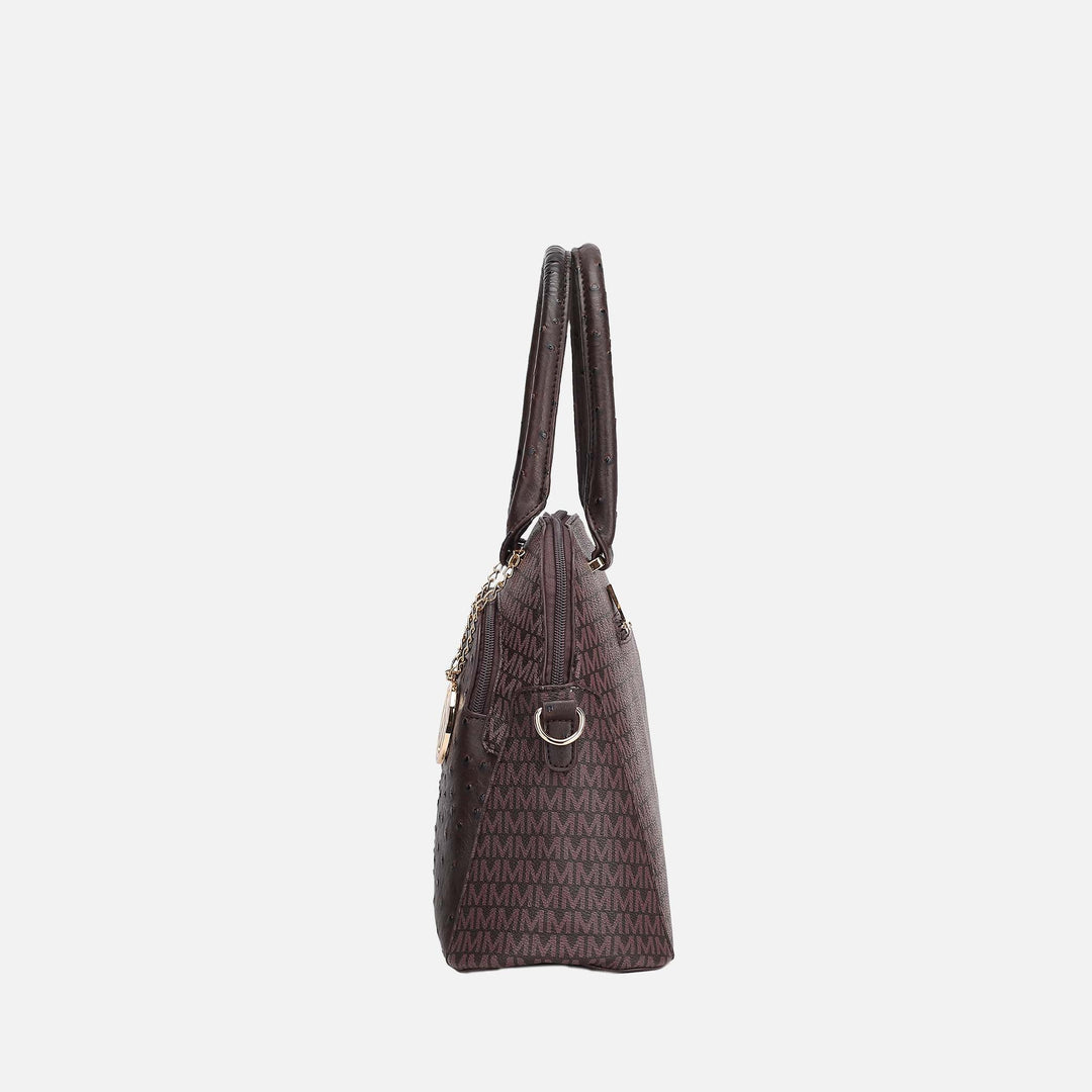 Burgundy MKF Collection By Mia K Fiona Signature Tote Bag