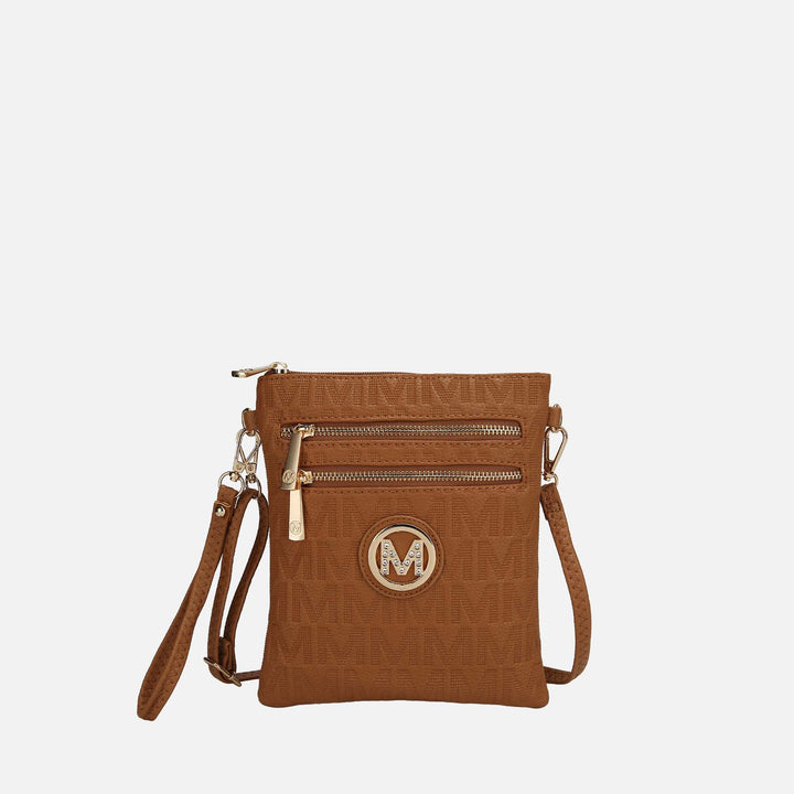 Beige MKF Collection By Mia K Andrea Signature Crossbody Bag