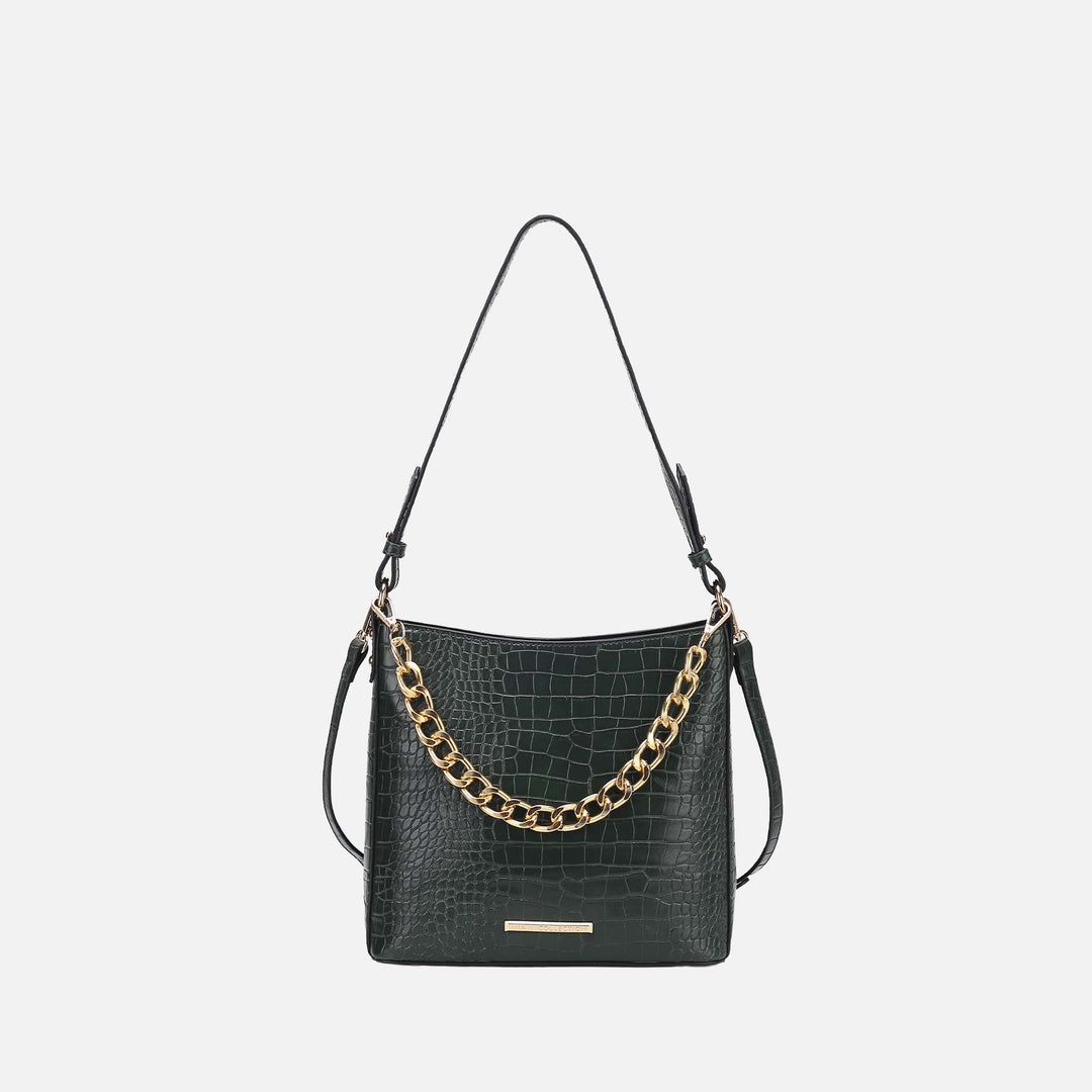 Taupe MKF Collection By Mia K Bizzy Embossed Shoulder Bag