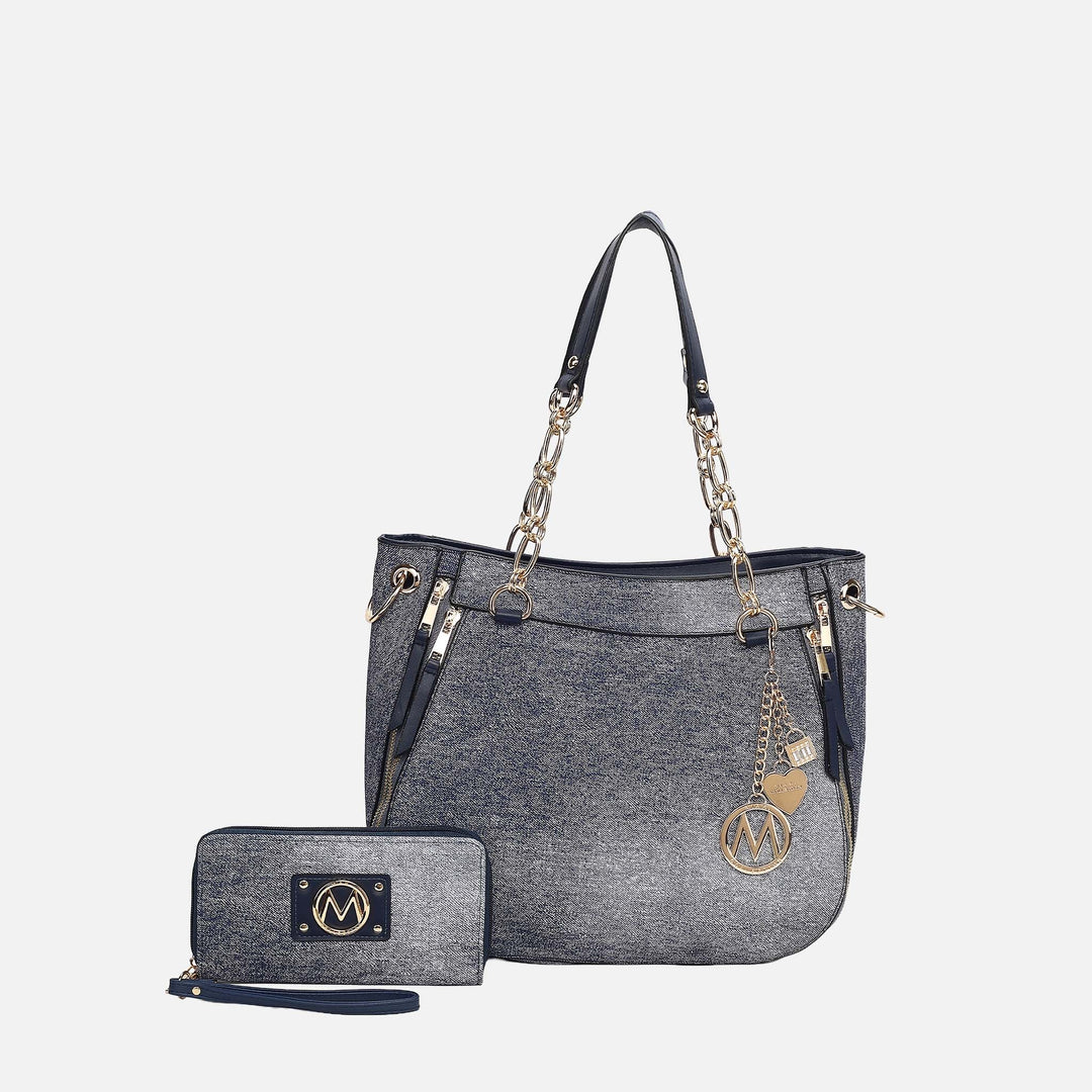 Taupe MKF Collection By Mia K Lina Ll Tote Bag And Wallet Set