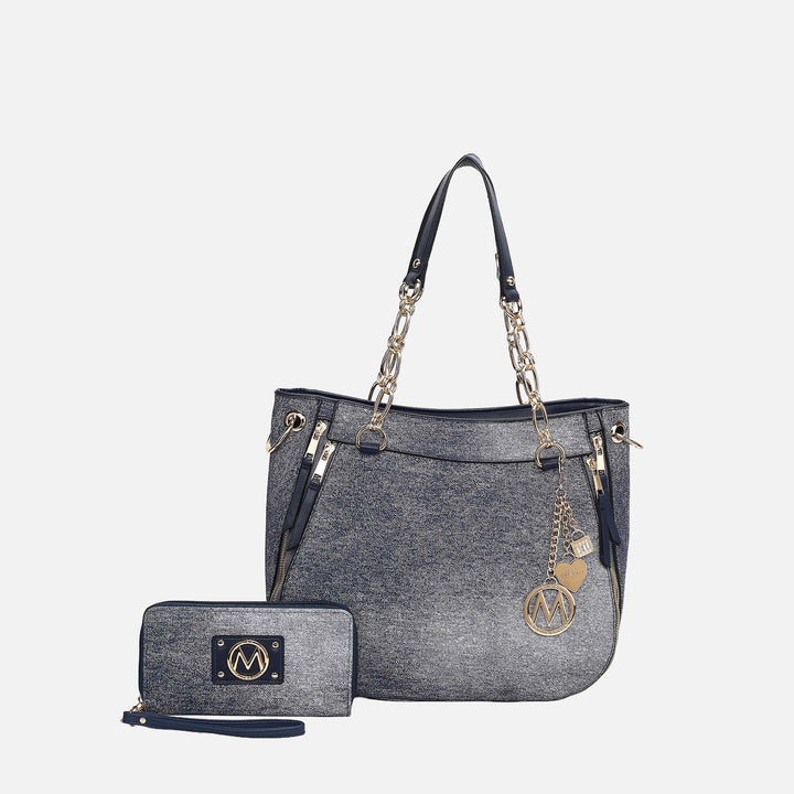 Taupe MKF Collection By Mia K Lina Ll Tote Bag And Wallet Set