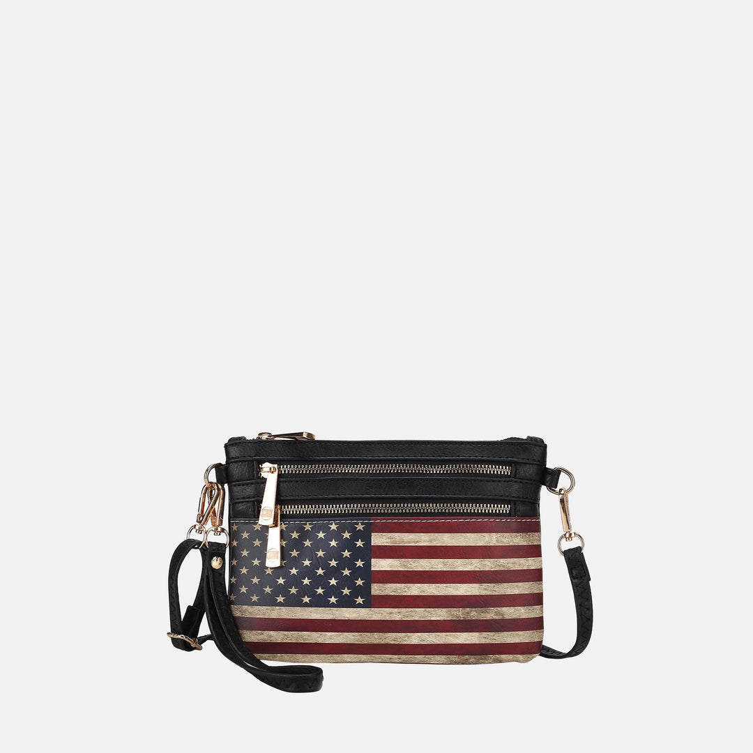 MKF Collection By Mia K Alisson Printed Flag Crossbody Bag