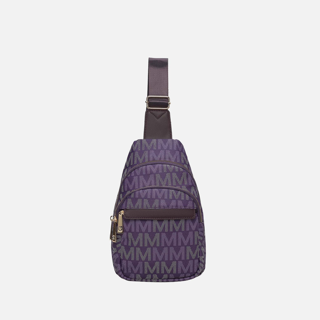 White MKF Collection By Mia K Helaena Signature Sling Bag