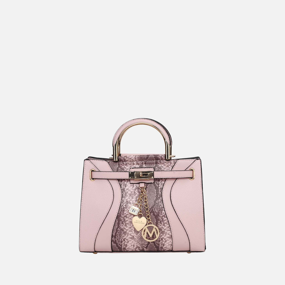 MKF Collection By Mia K Cassia Snake Embossed Satchel Bag