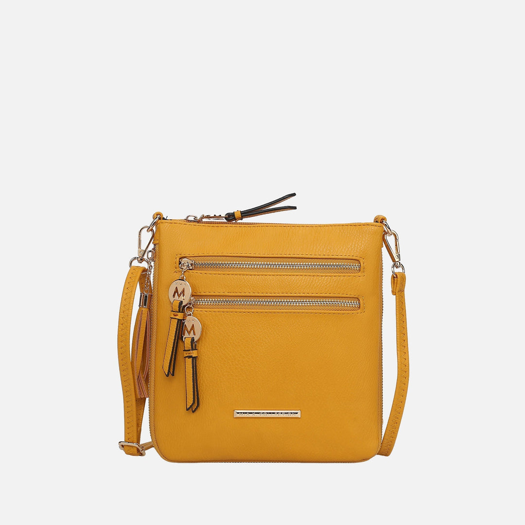 White MKF Collection By Mia K Angelina Expandable Crossbody Bag