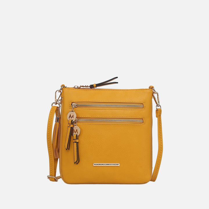 White MKF Collection By Mia K Angelina Expandable Crossbody Bag