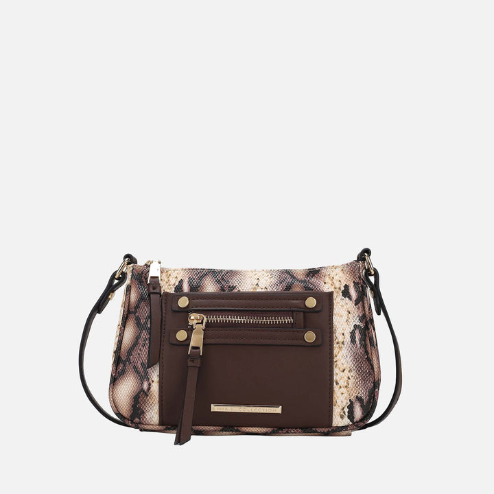 Snake Dark Green MKF Collection By Mia K Essie Embossed Crossbody Bag