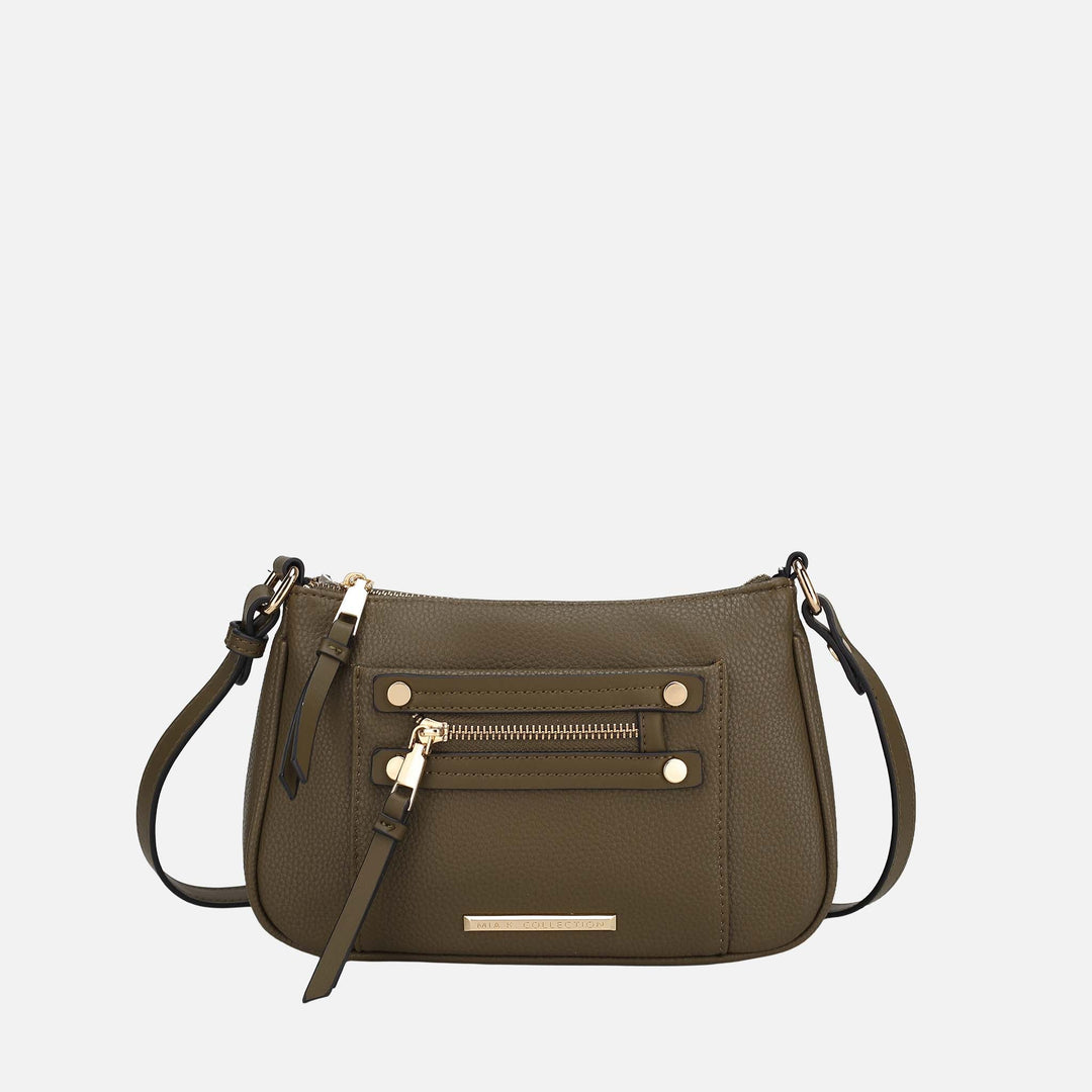 Taupe MKF Collection By Mia K Essie Crossbody Bag 1