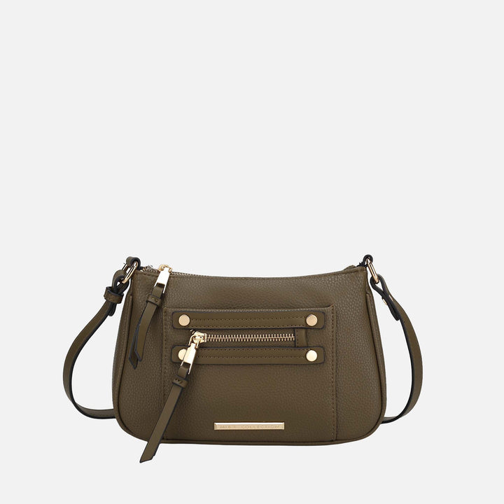 Taupe MKF Collection By Mia K Essie Crossbody Bag 1