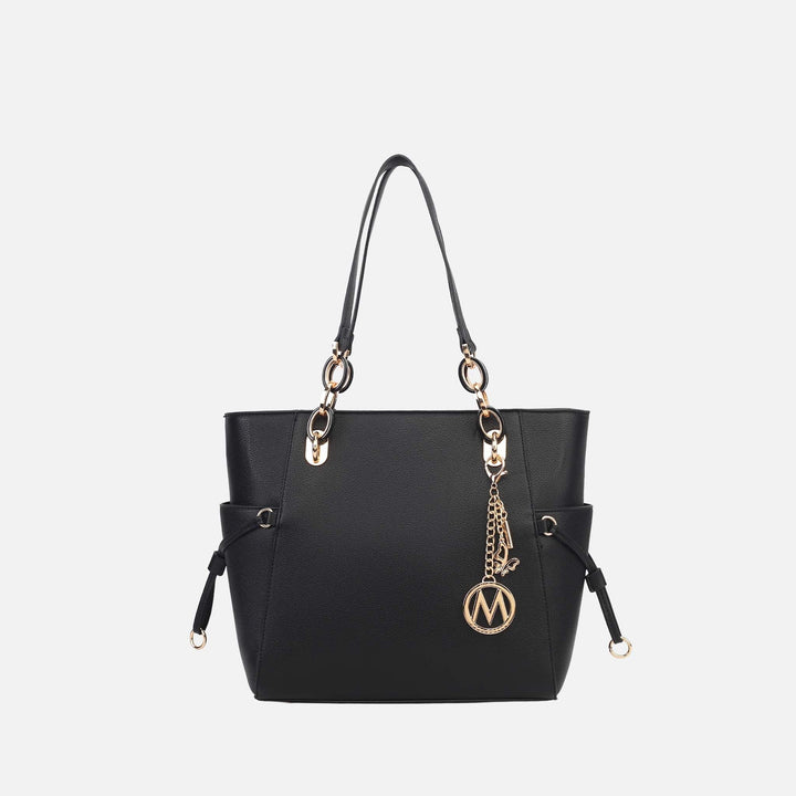 Charcoal Grey MKF Collection By Mia K Yale Tote Bag With Matching Wallet