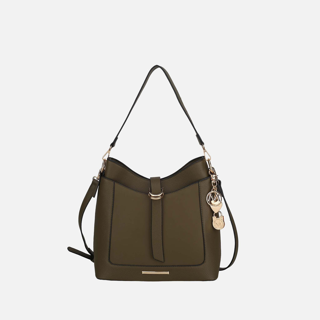 Taupe MKF Collection By Mia K Geneva Shoulder Bag