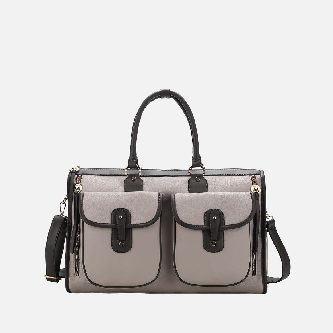 Taupe MKF Collection By Mia K Genevieve Weekender Bag