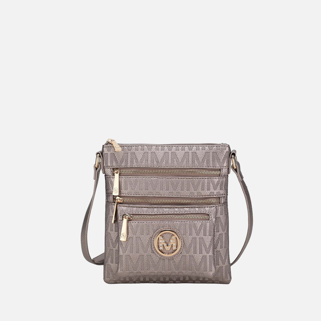 Camel MKF Collection By Mia K Jessy Signature Crossbody Bag
