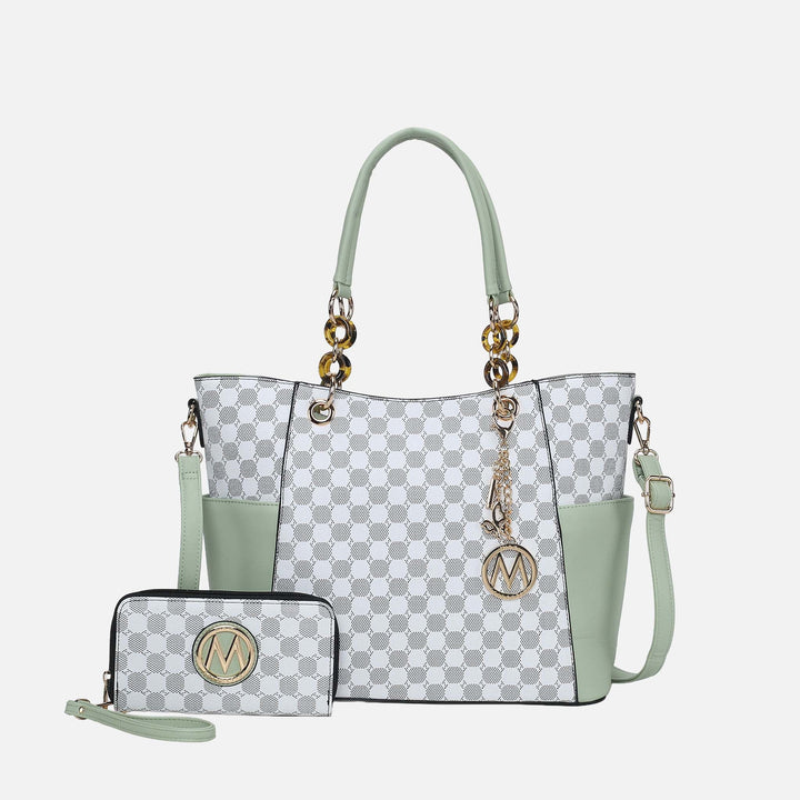 Red MKF Collection By Mia K Merlina Tote Bag And Wallet Set