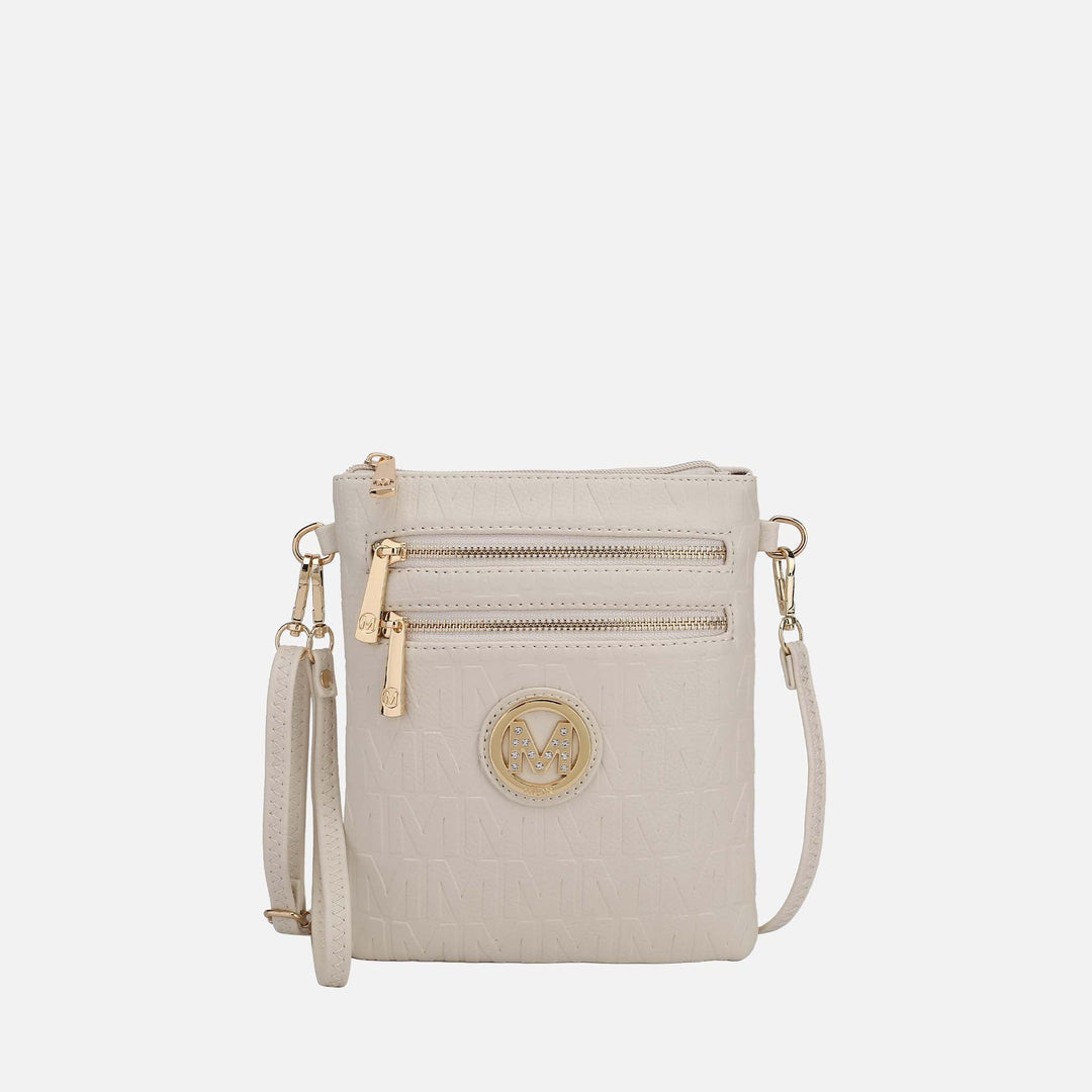 Taupe MKF Collection By Mia K Scarlett Signature Crossbody Bag