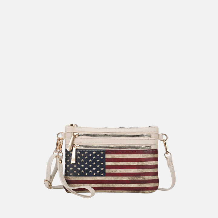 MKF Collection By Mia K Alisson Printed Flag Crossbody Bag