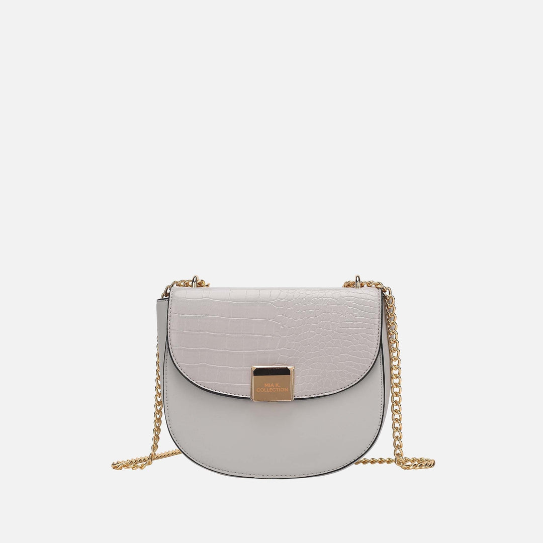 Taupe MKF Collection By Mia K Brooklyn Embossed Crossbody Bag