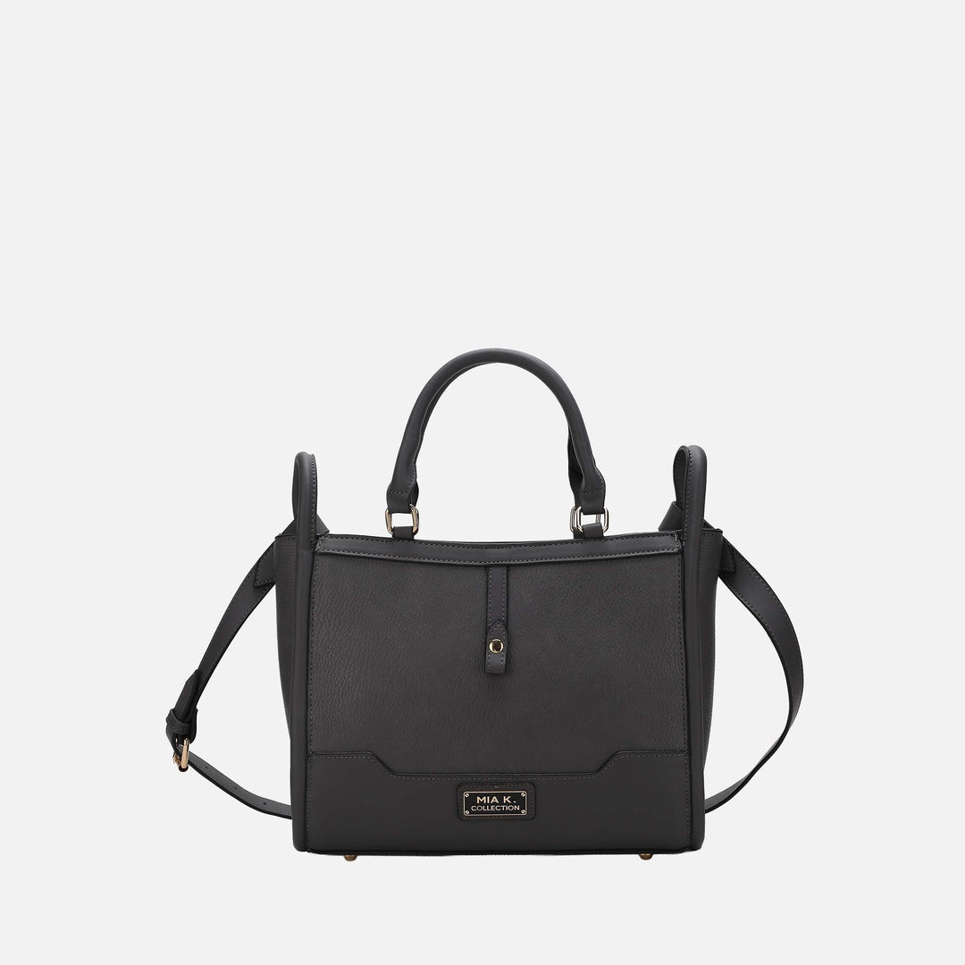 Pewter MKF Collection By Mia K Melody Vegan Leather Tote