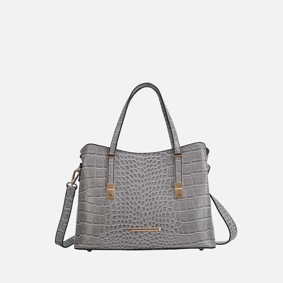 Pink MKF Collection By Mia K Aurelia Embossed Shoulder Bag