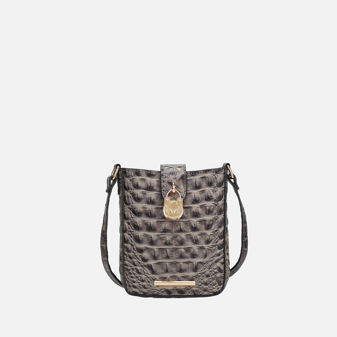 Croco Black MKF Collection By Mia K Avery Crossbody Bag