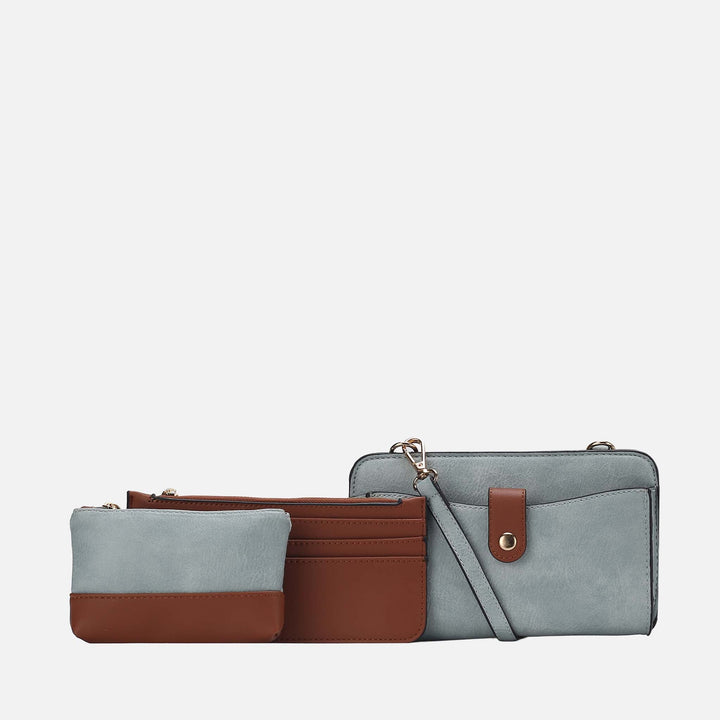 Blush MKF Collection By Mia K Muriel Crossbody Bag And Card Holder Set