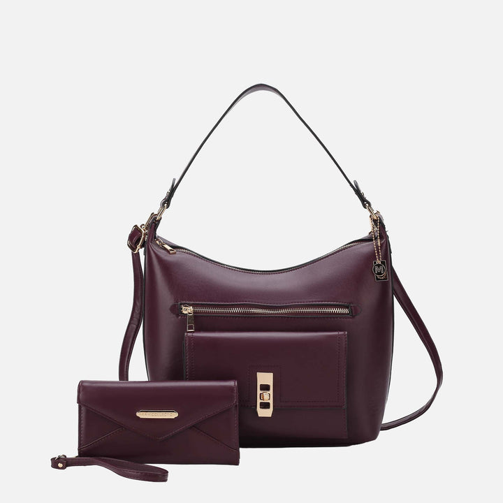 Taupe MKF Collection By Mia K Clara Shoulder Bag And Set