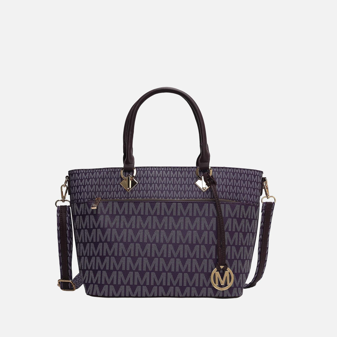 Purple MKF Collection By Mia K Yonah Signature Tote Bag