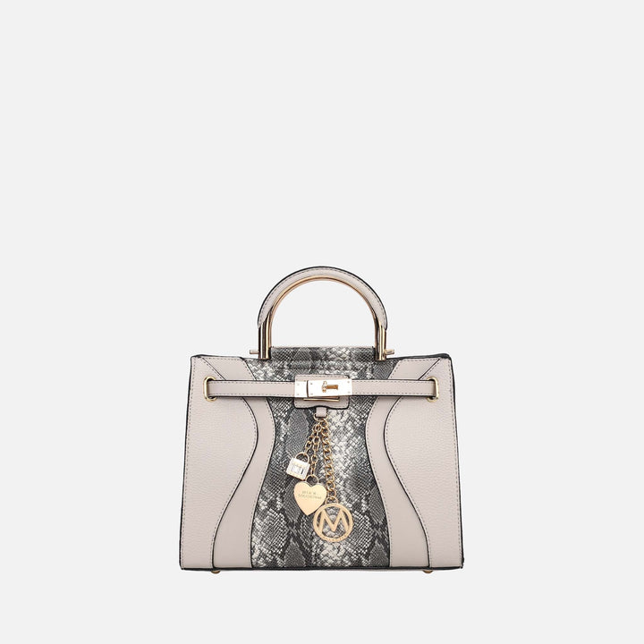 MKF Collection By Mia K Cassia Snake Embossed Satchel Bag