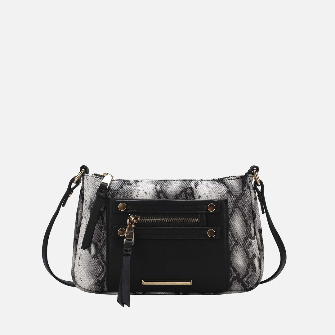 Snake Fuschia MKF Collection By Mia K Essie Embossed Crossbody Bag