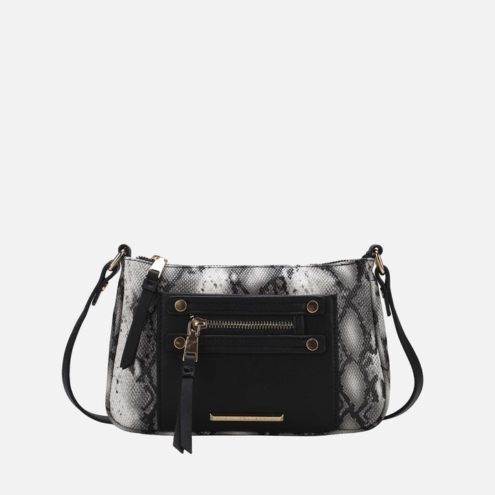 Snake Fuschia MKF Collection By Mia K Essie Embossed Crossbody Bag