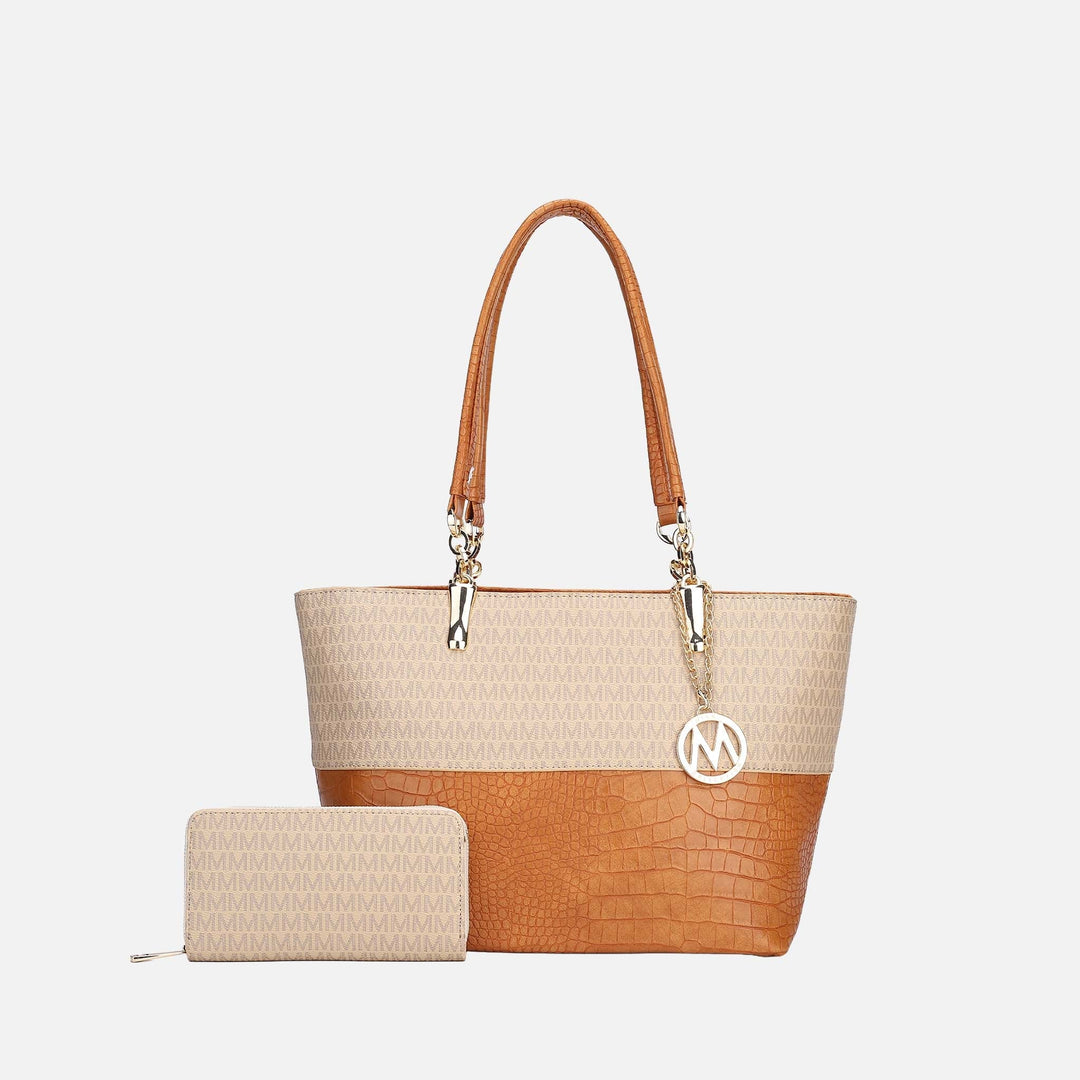 Red MKF Collection By Mia K Sasha Signature Tote Bag