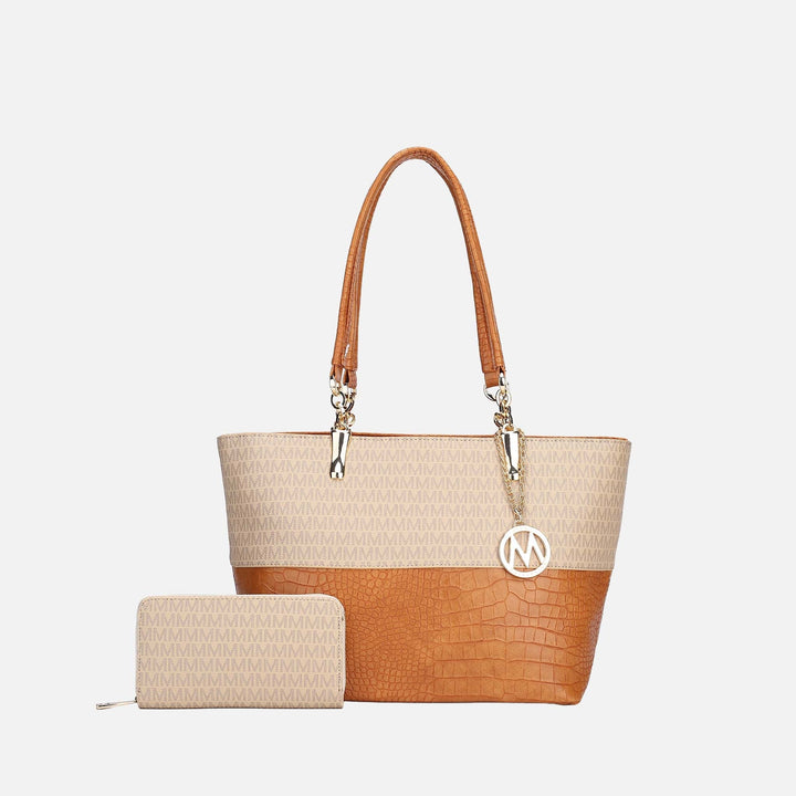 Red MKF Collection By Mia K Sasha Signature Tote Bag