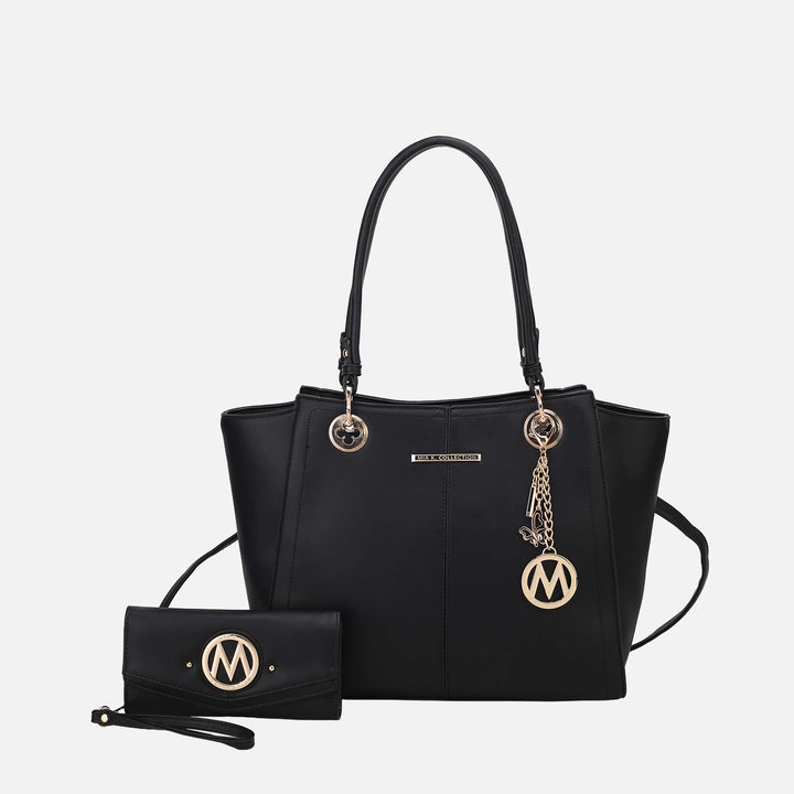 Taupe MKF Collection By Mia K Ivy Tote Bag And Set