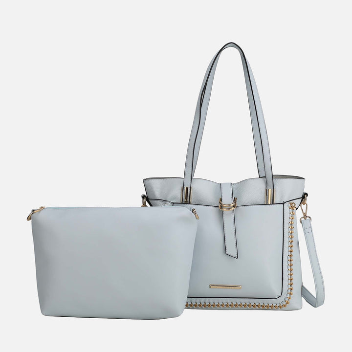 Black MKF Collection By Mia K Raya Shoulder Bag And Set
