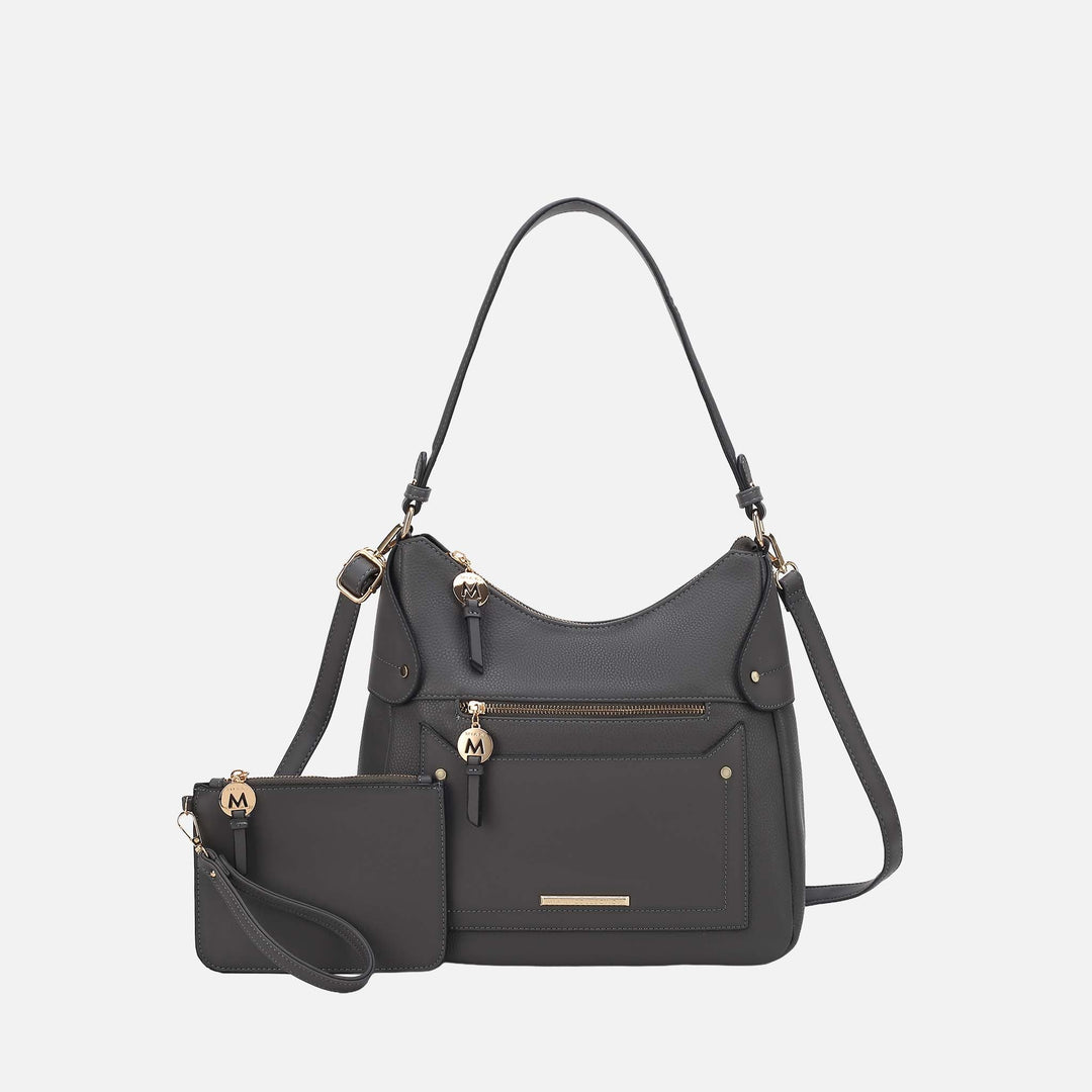 Wine MKF Collection By Mia K Maeve Shoulder Bag And Set