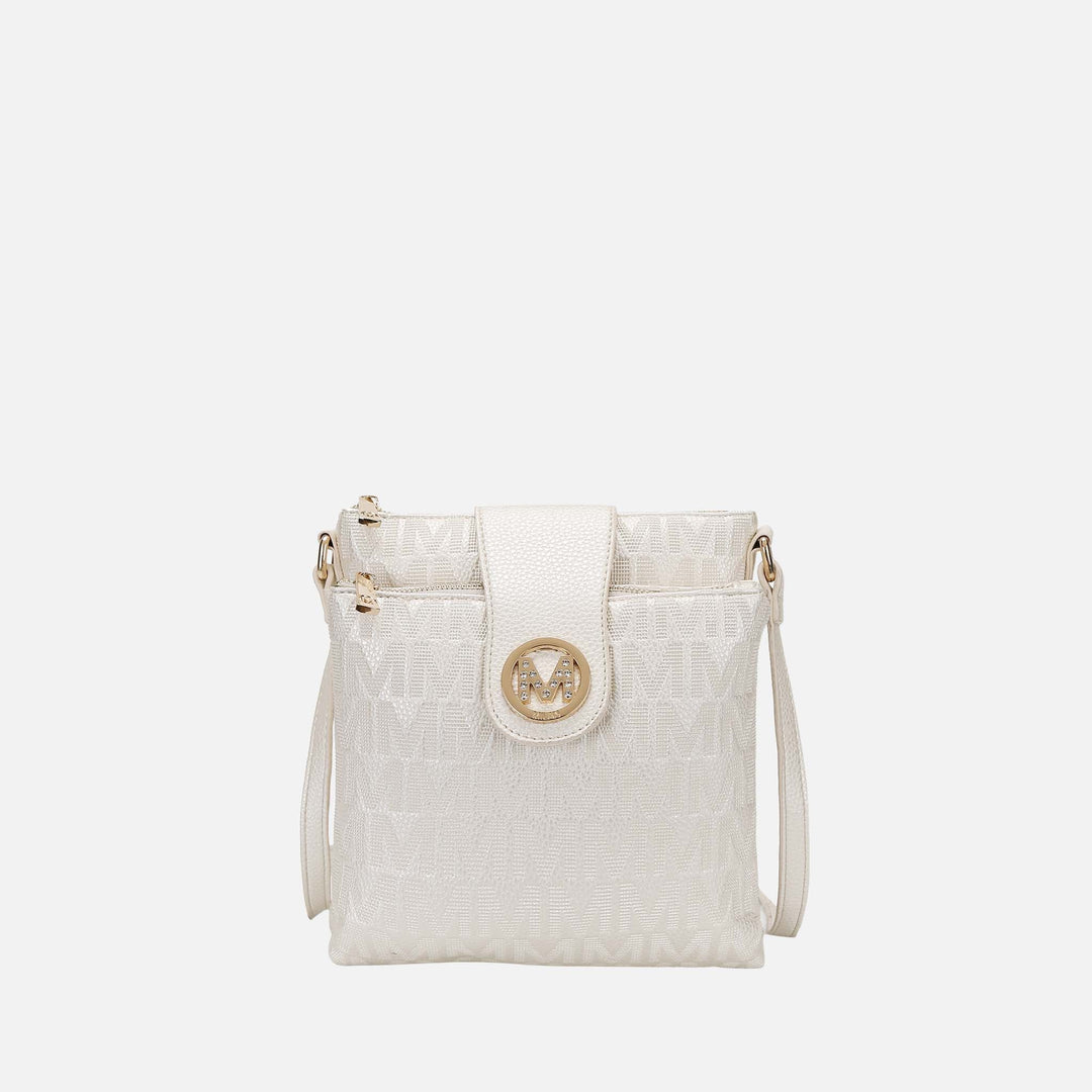 Silver MKF Collection By Mia K Marietta Signature Crossbody Bag