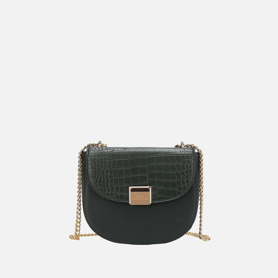 Black MKF Collection By Mia K Brooklyn Embossed Crossbody Bag