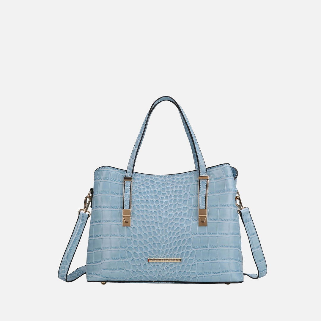 Purple MKF Collection By Mia K Aurelia Embossed Shoulder Bag