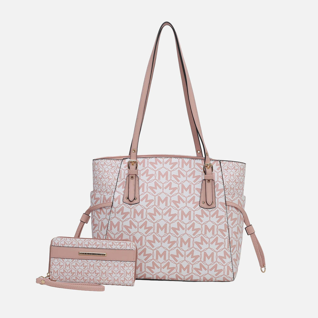 Black MKF Collection By Mia K Pauline Tote Bag And Set