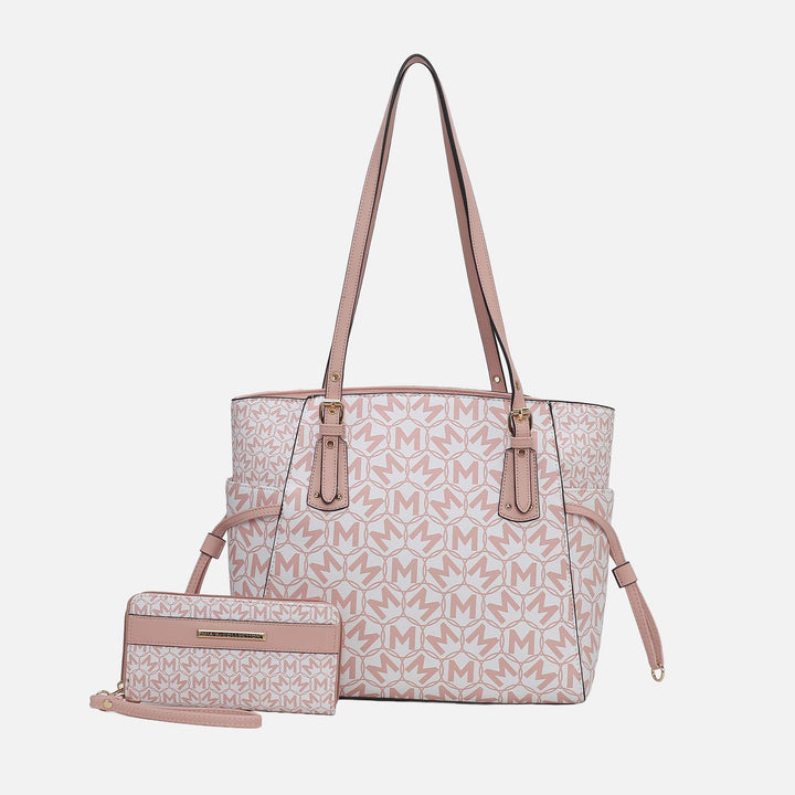Black MKF Collection By Mia K Pauline Tote Bag And Set