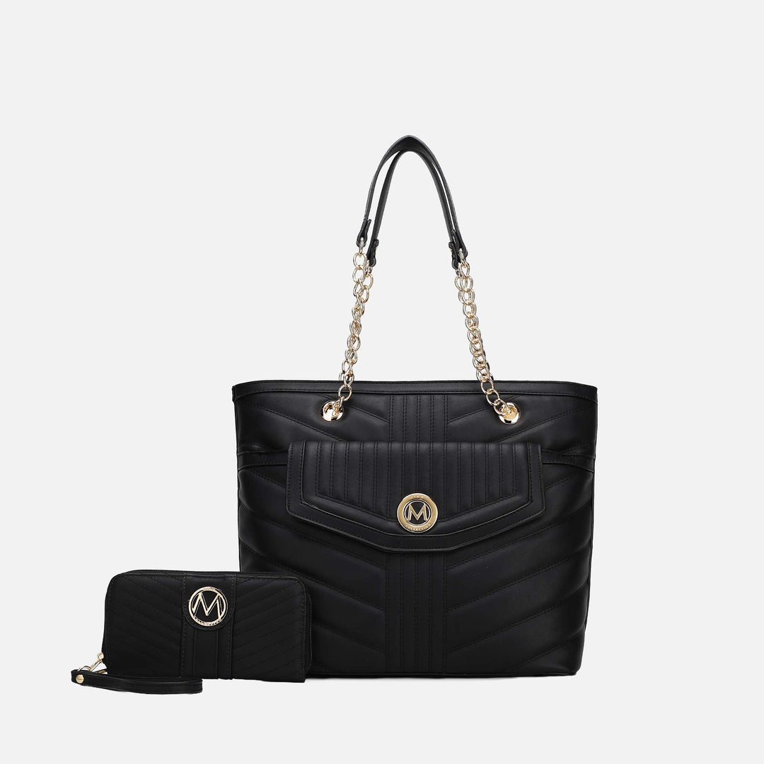 Tawny MKF Collection By Mia K Chiari Tote Bag And Wallet Set