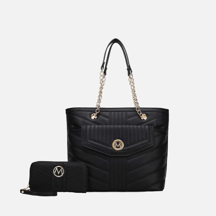Tawny MKF Collection By Mia K Chiari Tote Bag And Wallet Set
