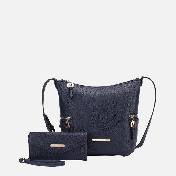 Burgundy MKF Collection By Mia K Lux Shoulder Bag And Set