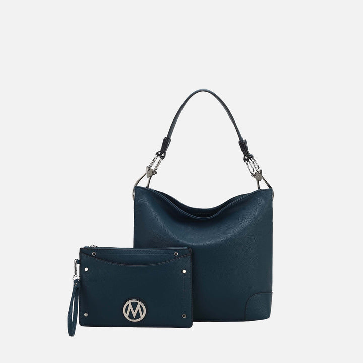 Chocolate MKF Collection By Mia K Viviana Hobo Bag And Wristlet Set