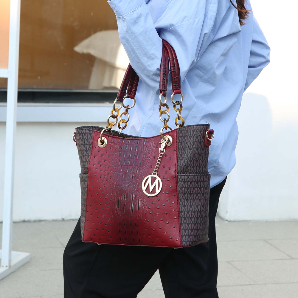 Black MKF Collection By Mia K Miriam Signature Tote Bag