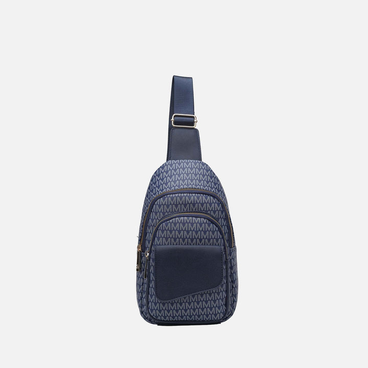 White MKF Collection By Mia K Kace Signature Sling Bag