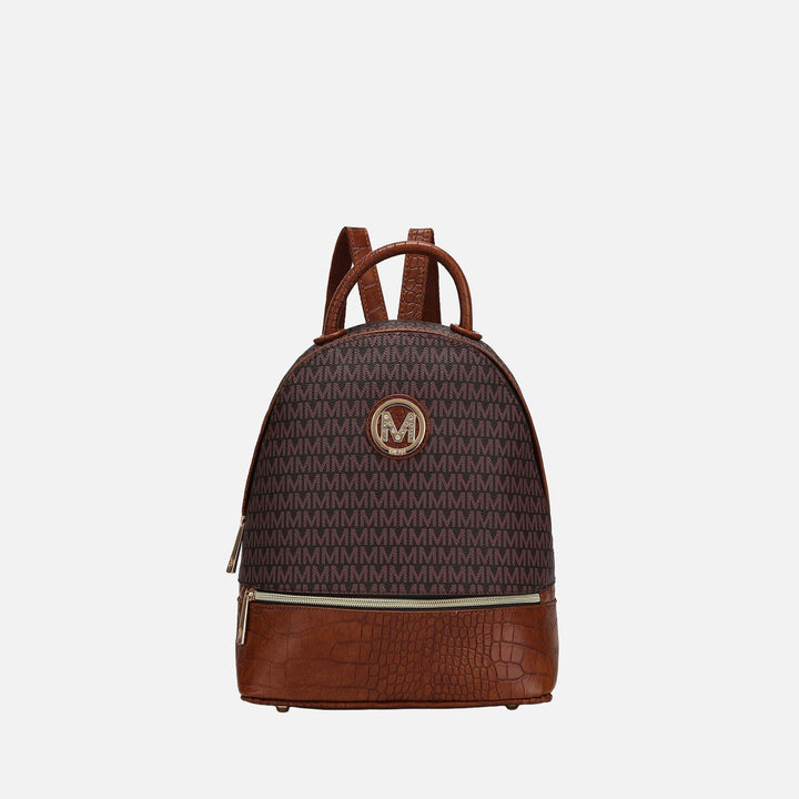 White MKF Collection By Mia K Denice Signature Backpack