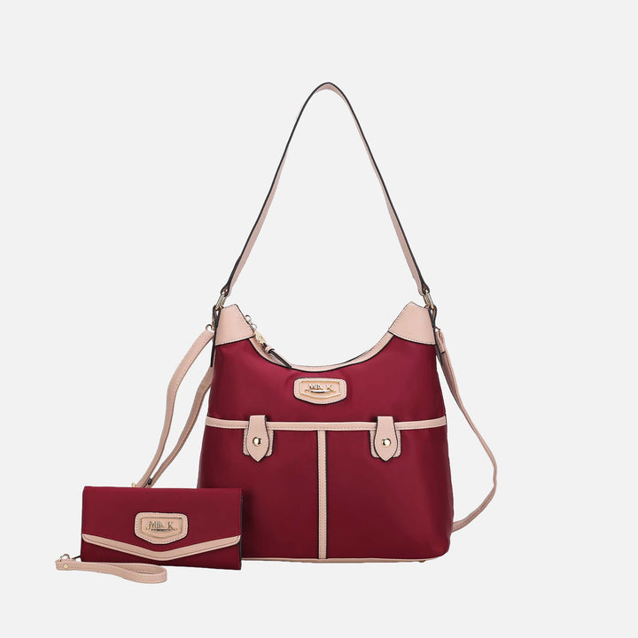 MKF Collection By Mia K Harper Nylon Shoulder Bag And Set