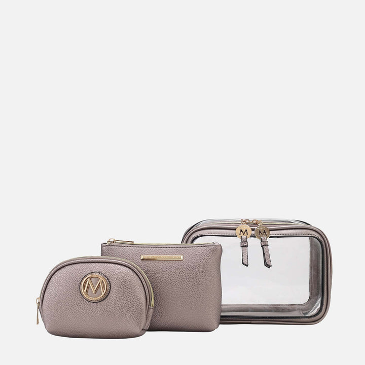 Fuschia Rose MKF Collection By Mia K Laura Cosmetic Case And Set